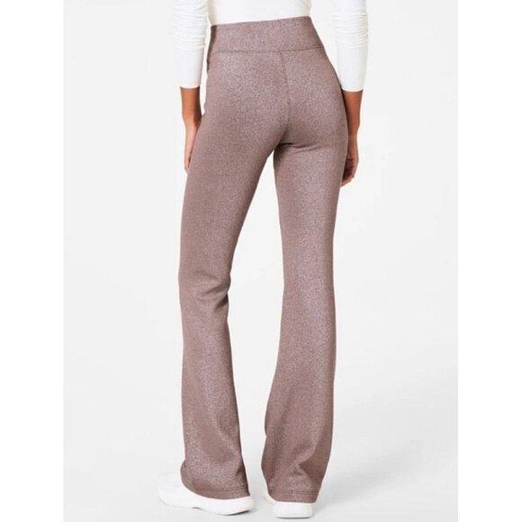 Spanx AirEssentials Slim Flare Pant Shimmer Smoke Silver Shine High-Rise Waist S - Picture 2 of 8